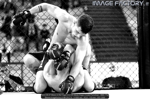 2022-05-07 Milano in the Cage 8 02145 Nikola Gogov-Costel Pomohaci - MMA 77kg